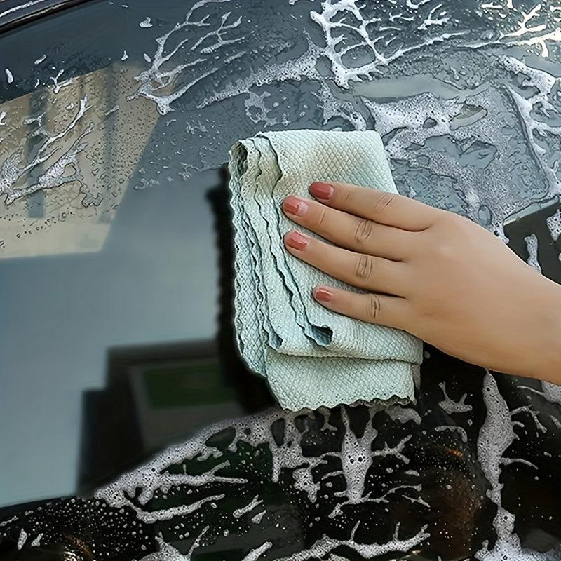 10 Microfiber Glass Cleaning Cloths Fish Scale Wiping Towel
