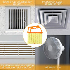 Mini Blinds Cleaning Brush with 7 Removable Microfiber Sleeves