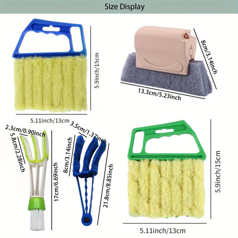 Mini Blinds Cleaning Brush with 7 Removable Microfiber Sleeves