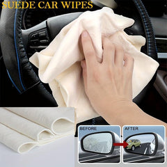 2pcs Car Cleaning Cloth Leather & Glass Towel