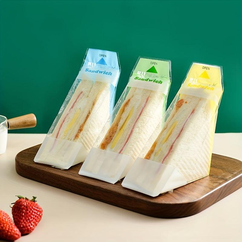 100pcs Plastic Sandwich Wrappers - Keep Your Sandwiches Fresh