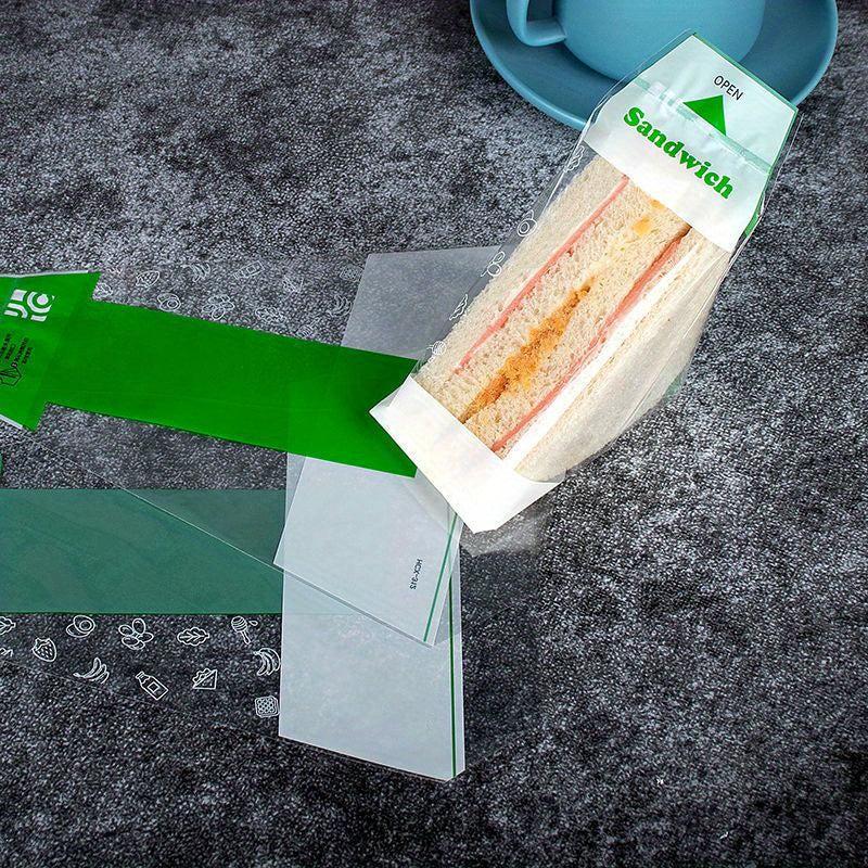 100pcs Plastic Sandwich Wrappers - Keep Your Sandwiches Fresh