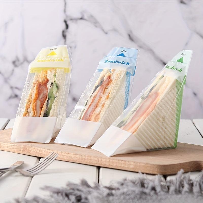 100pcs Plastic Sandwich Wrappers - Keep Your Sandwiches Fresh