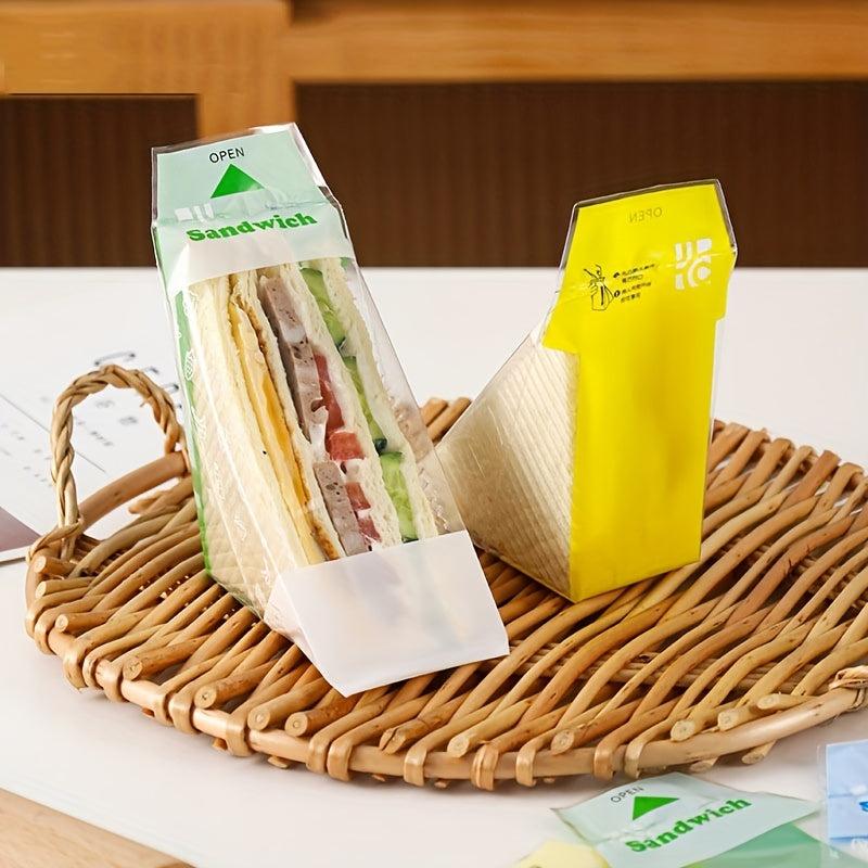 100pcs Plastic Sandwich Wrappers - Keep Your Sandwiches Fresh