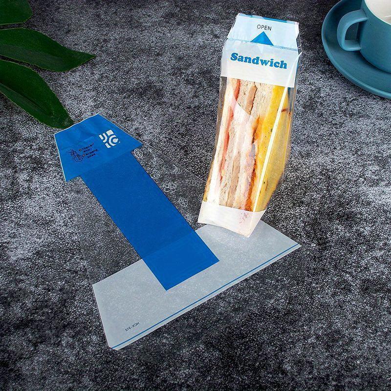 100pcs Plastic Sandwich Wrappers - Keep Your Sandwiches Fresh