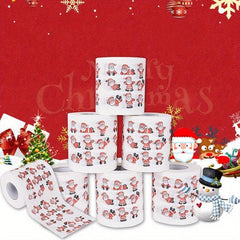 2pcs Christmas Printed Toilet Paper Decorations