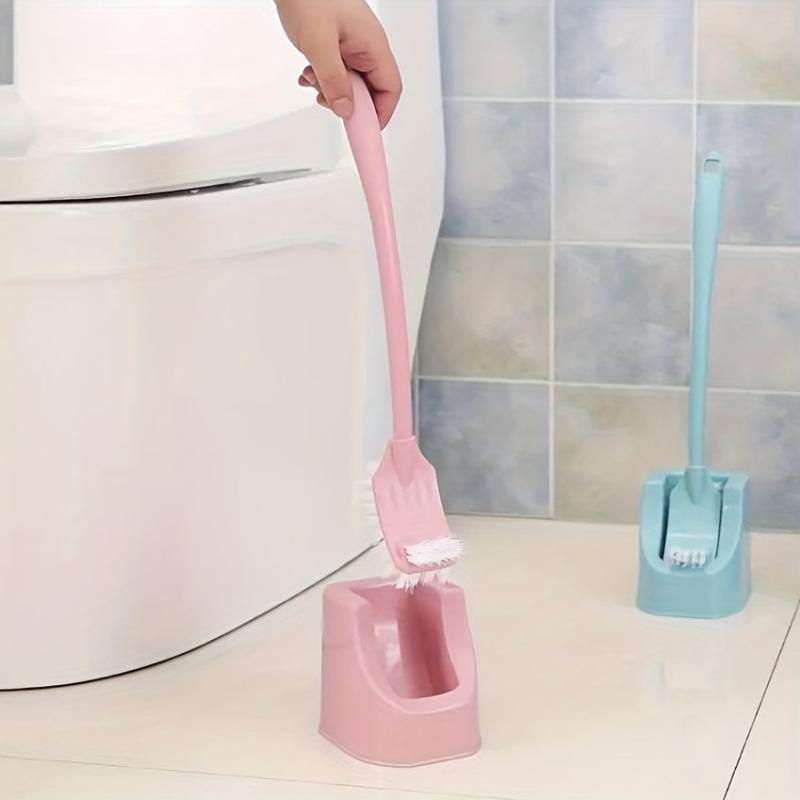 Double Sided Toilet Brush Set Soft Bristle Cleaning Brush
