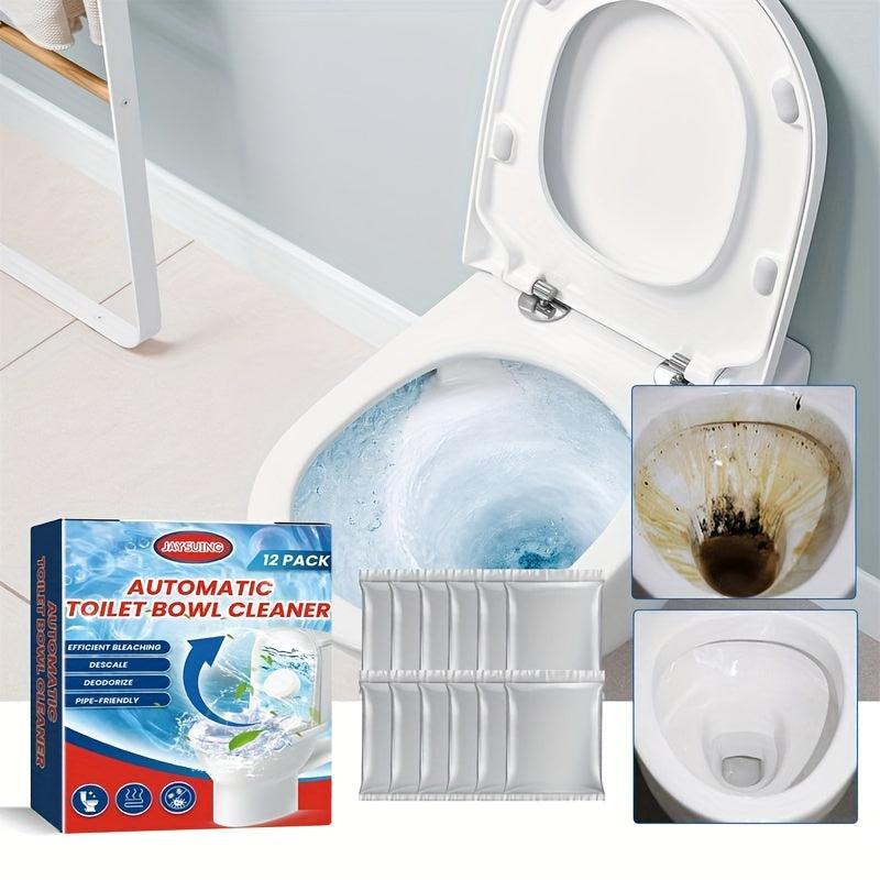 12pcs Automatic Toilet Bowl Cleaner Tablet Strong Descaling Agent Deodorant