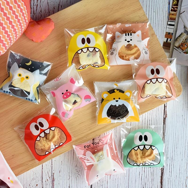 50pcs Self Adhesive Clear Plastic Treat Bags 3.93x3.93inch