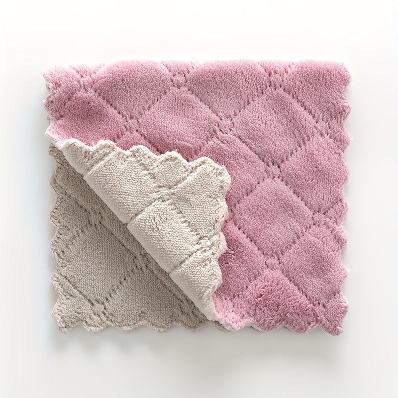6pcs Dual Sided Dishwashing Cloth Kitchen Non stick Scouring Pad
