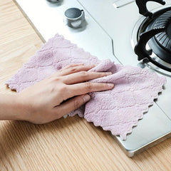 6pcs Dual Sided Dishwashing Cloth Kitchen Non stick Scouring Pad