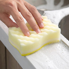 4pcs S Type Wave Sponge Scouring Pad Kitchen Cleaning Sponge Dish Towels