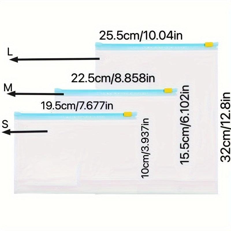 10pcs Clear Zip Bag Sealed Food Storage Leak Proof Containers