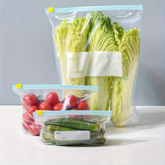 10pcs Clear Zip Bag Sealed Food Storage Leak Proof Containers