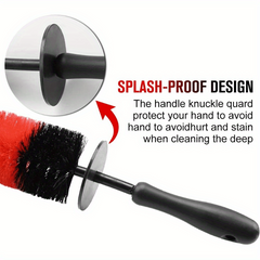 Car Wheel Brush Rim Tire Cleaning Soft Bristle Non-scratch Car Detailing Brush