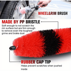 Car Wheel Brush Rim Tire Cleaning Soft Bristle Non-scratch Car Detailing Brush