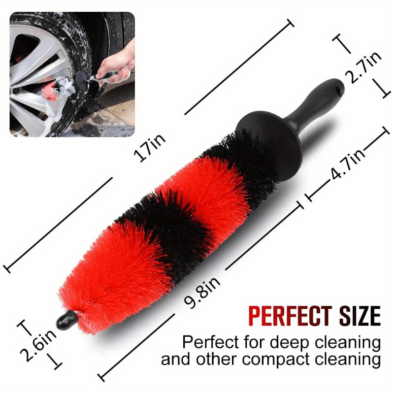 Car Wheel Brush Rim Tire Cleaning Soft Bristle Non-scratch Car Detailing Brush
