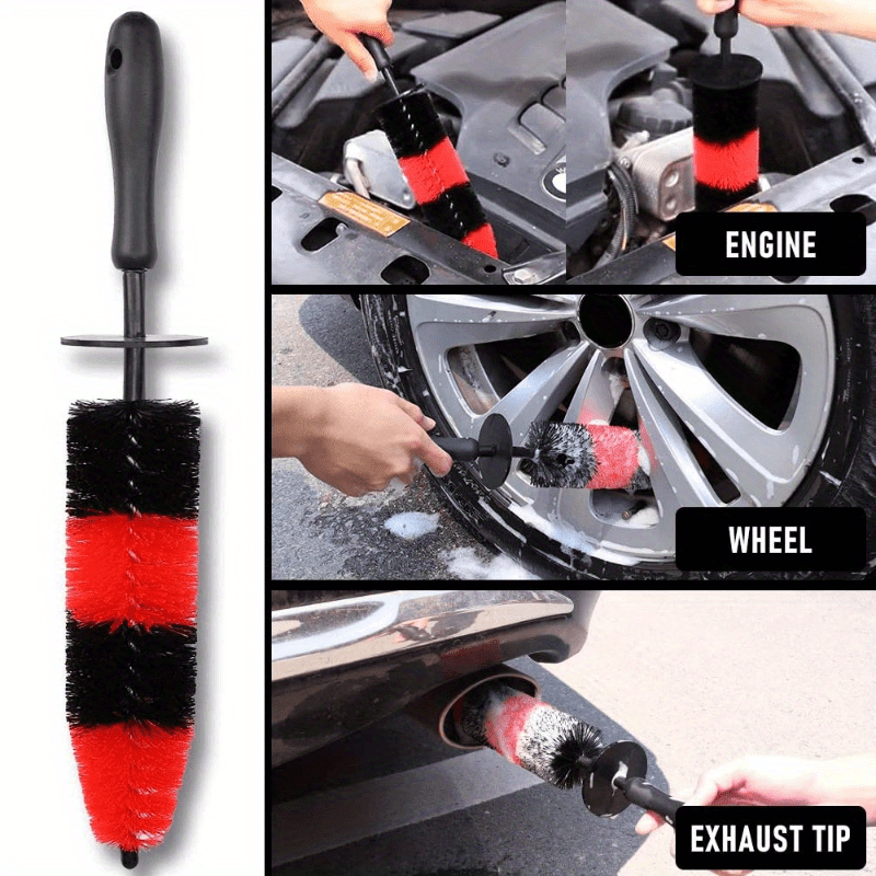 Car Wheel Brush Rim Tire Cleaning Soft Bristle Non-scratch Car Detailing Brush