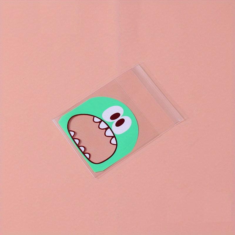 100pcs Cartoon Graphic Self Sealing Plastic Bags - Resealable Packaging Bag