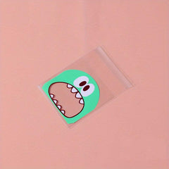 100pcs Cartoon Graphic Self Sealing Plastic Bags - Resealable Packaging Bag