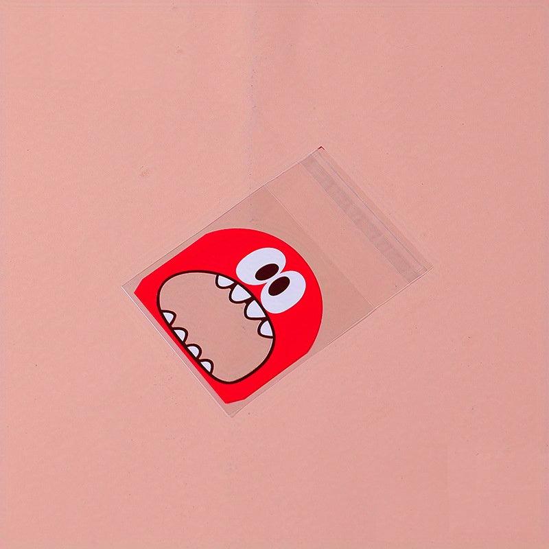 100pcs Cartoon Graphic Self Sealing Plastic Bags - Resealable Packaging Bag