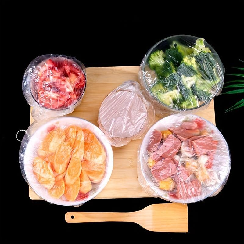 100pcs Disposable Food Cover Kitchen Refrigerator Elastic Protector