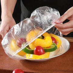 100pcs Disposable Food Cover Kitchen Refrigerator Elastic Protector