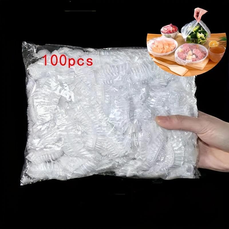 100pcs Disposable Food Cover Kitchen Refrigerator Elastic Protector