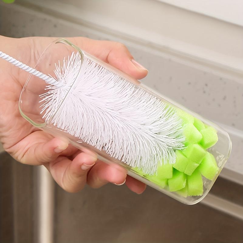 Long Handle Cleaning Brush Hanging Sponge Cup Brush Water Cup Washing Artifacts