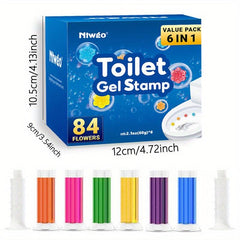 6pcs Toilet Cleaning Gel Flower Stamp - Toilet Gel Flower Scented Deodorant