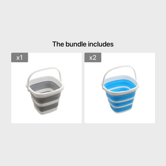 1pc Square Folding Bucket Portable Camping Square Bucket 9L 2 38gal