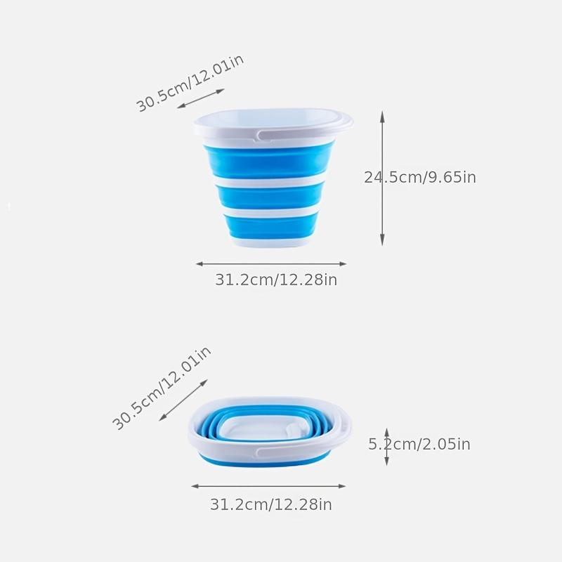 1pc Square Folding Bucket Portable Camping Square Bucket 9L 2 38gal
