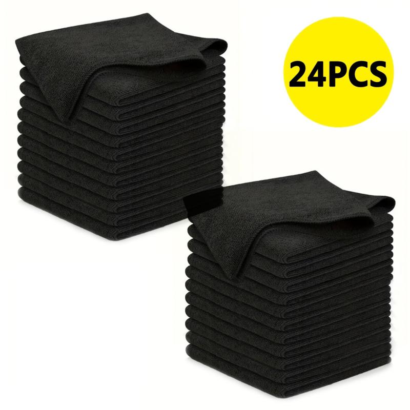 24pcs Microfiber Cleaning Cloth Absorbent Dishwashing Cloth