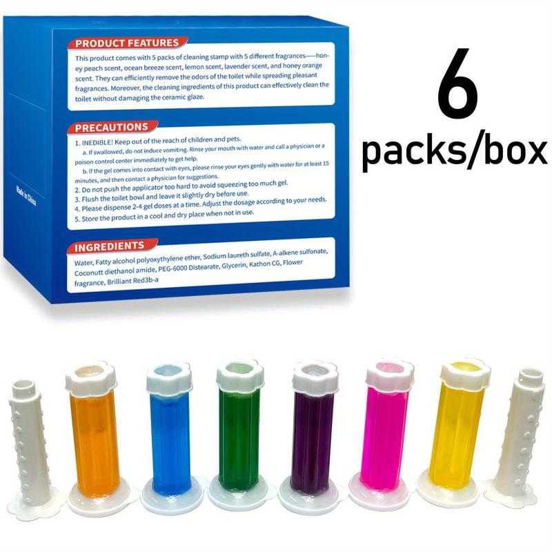6pcs Toilet Cleaning Gel Flower Stamp Toilet Gel