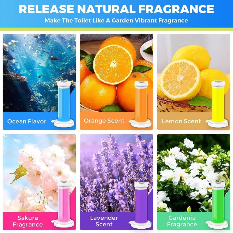 2pcs Flower Stamp Toilet Cleaning Gel - Bathroom Air Freshener & Deodorant