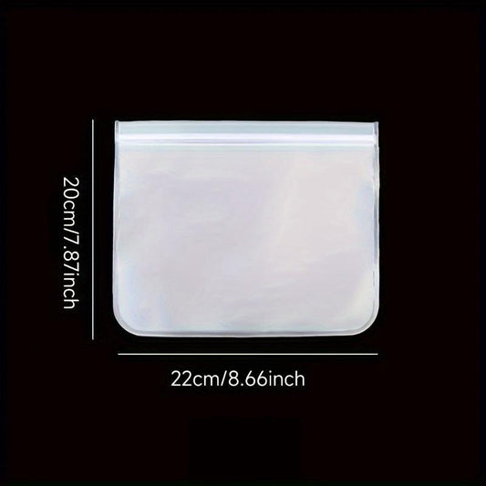 4pcs Reusable Silicone Food Storage Bags Leakproof Stand Up Freezer Bags