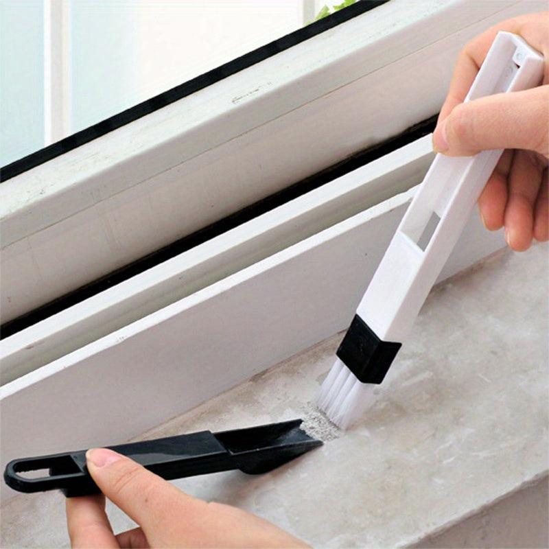 1pc Groove Cleaning Brush With Mini Dustpan Handheld Crevice Brush