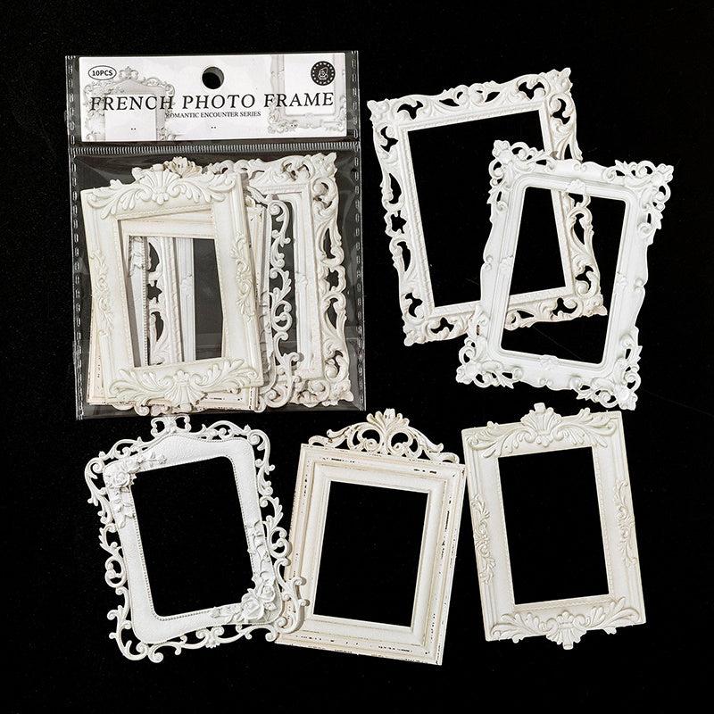 10sheets Retro Mirror Photo Frame Background Craft Paper Washi Tape