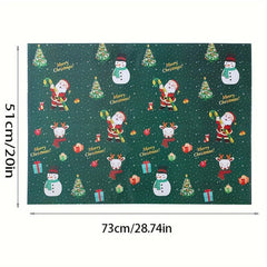5pcs Christmas Gift Wrapping Paper with Christmas Tree Elk Design