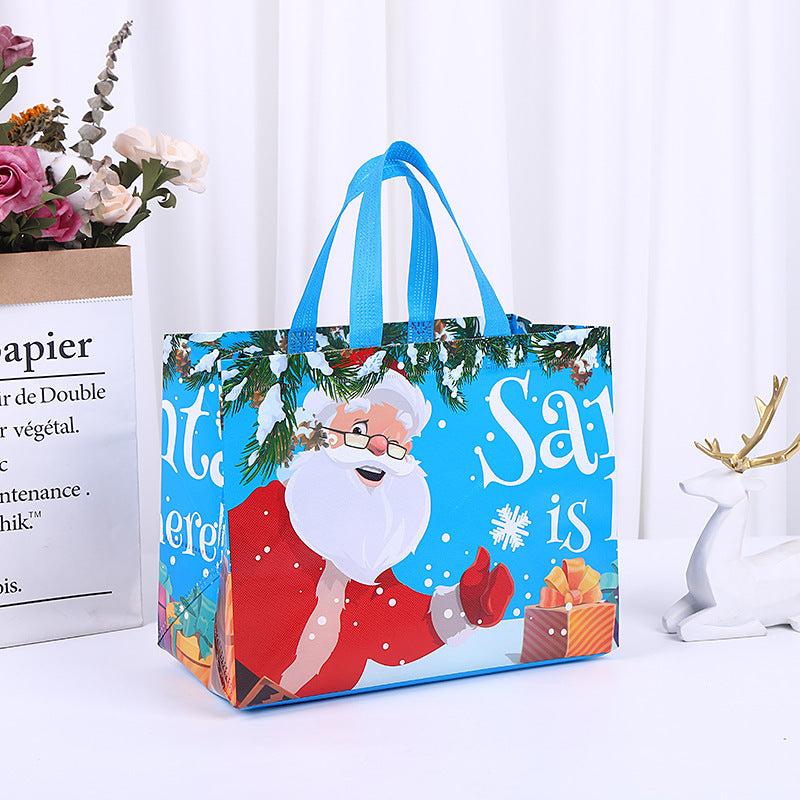 Christmas Non woven Bag Santa Claus Tote Bag Large Storage Bag