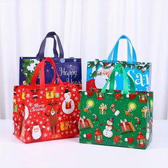 Christmas Non woven Bag Santa Claus Tote Bag Large Storage Bag