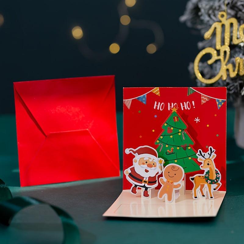 Christmas Handwritten 3D Greeting Cards & Envelope Set