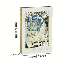 Christmas 3D Ornament Greeting Card Laser Engraving Hot Stamping Process