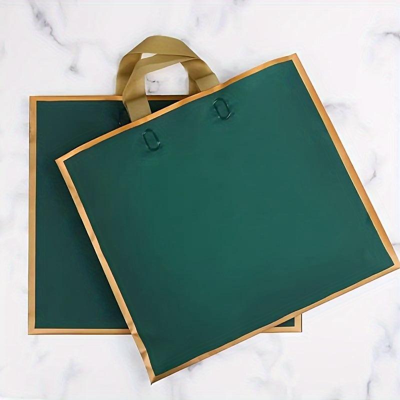 5pcs Golden Trim Ink Green Gift Bag 29 X 24