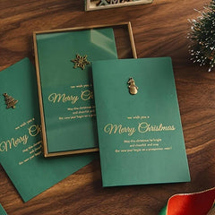 4pcs Christmas Card Individually Wrapped Christmas Greeting Card Navidad