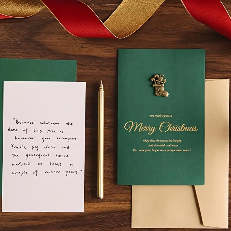 4pcs Christmas Card Individually Wrapped Christmas Greeting Card Navidad