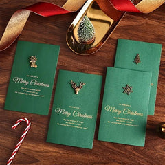 4pcs Christmas Card Individually Wrapped Christmas Greeting Card Navidad