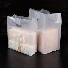 10-20pcs Thank You Gift Bags Thick Frosted Bread Plastic Storage Bags