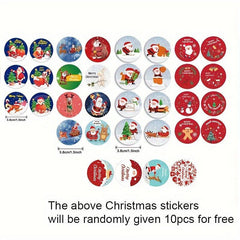 10pcs Mixed Christmas Tree Candy Packaging Bag Gift Stickers