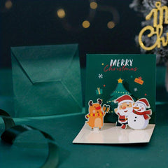 Christmas Pop Up Greeting Card & Envelope Set